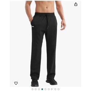Brokig Sweatpants Men Size M Black Yoga Athletic Jogger Sleep Lounge Pockets